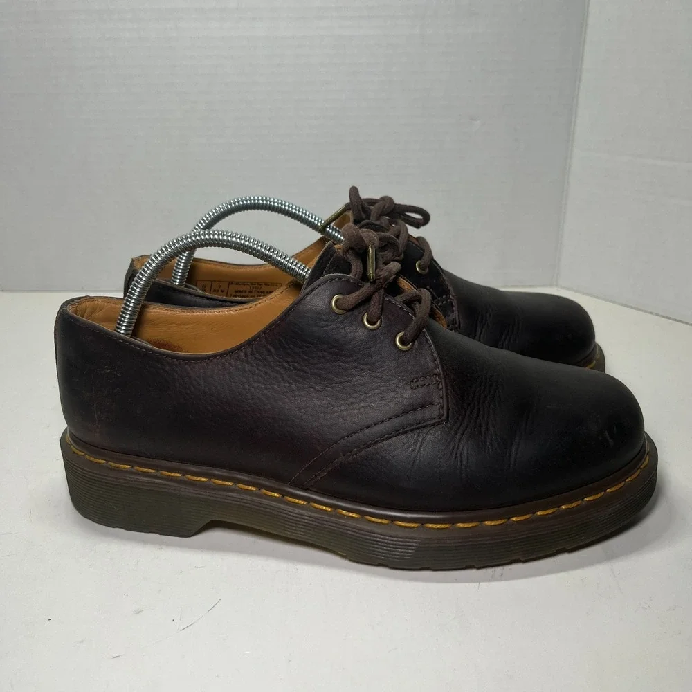 Dr. Martens 1461 For Life Men's 7 Brown Leather Oxford Slip Resistant AW004